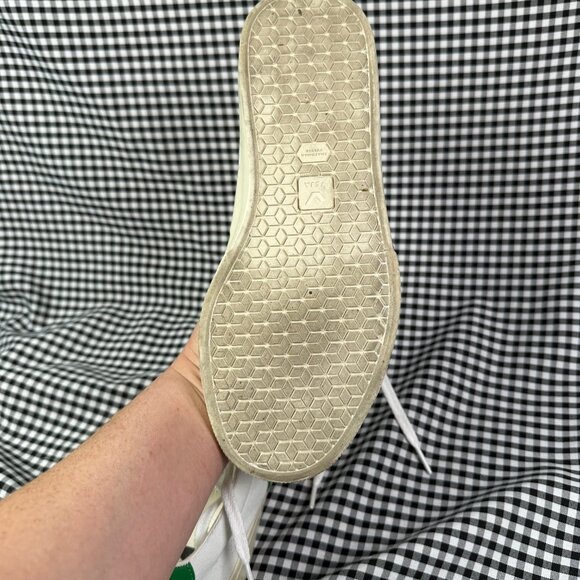 Veja Canvas Sneakers in White and Green - Picture 5 of 6